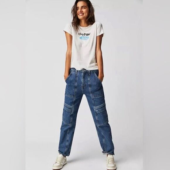 Agolde Denim - Agolde Cooper cargo jeans in medium dark wash. 31. NWT